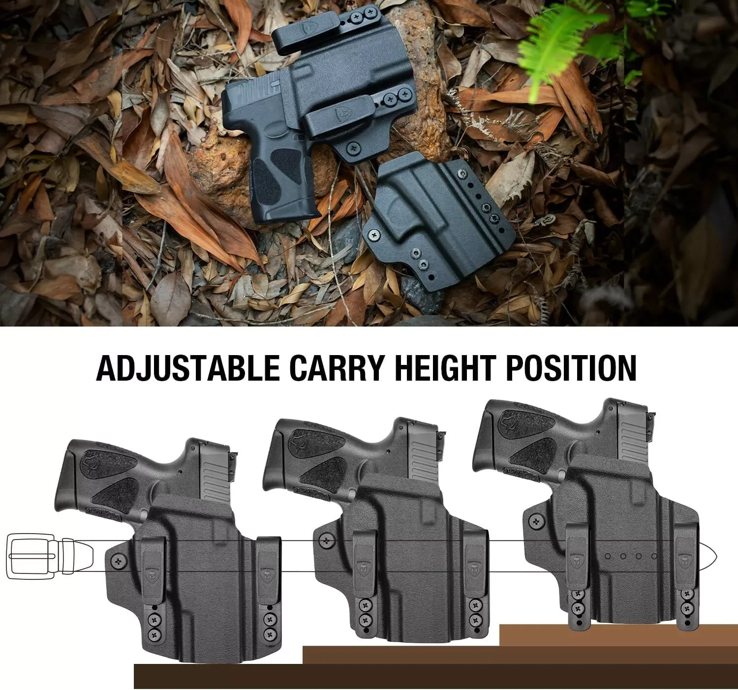 Suffb & OWB-Holster convertible Optic Cut, main droite, Fit for Terminated us G2C, G255.& PT111, Millennium Nip/PT140