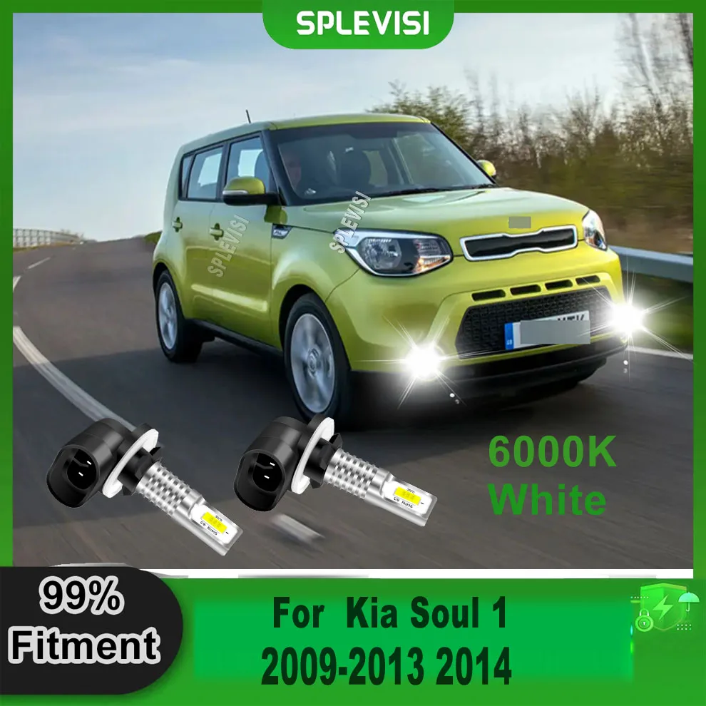 9-16v LED Foglight Foglamp Conversion Lighting Bulbs Full Replacement Package For Kia Soul 1 2009 2010 2011 2012 2013 2014