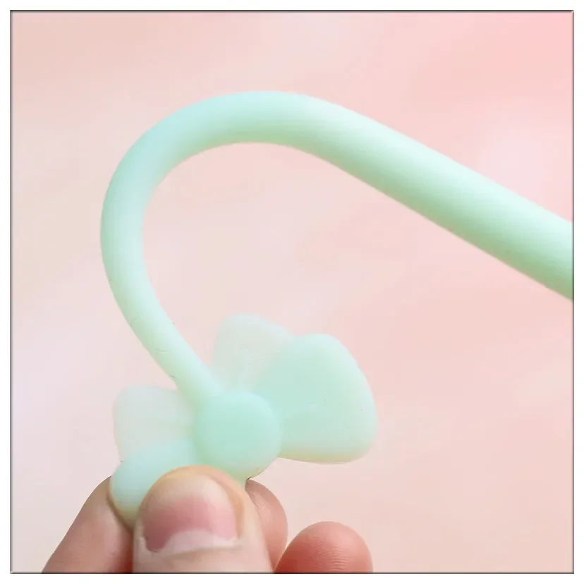48PCS  Bowknot shaped silicone Rollerball pen 0.5mm creative cartoon cute student pen