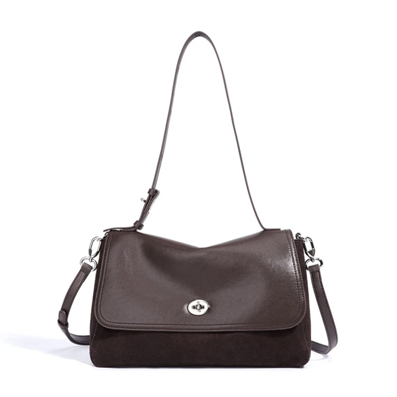 

Jonlily Women Genuine Leather Shoulder Bag Female High Capacity Commuter Bag Handbag Totes Casual Daybag Purse -KG2008