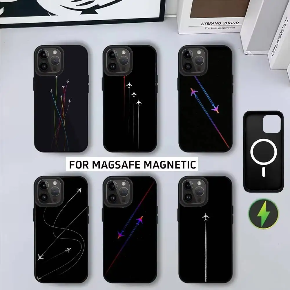 

Travel creative A-Airplane Phone Case For iPhone17,16,15,14,13,12,11 Plus,Pro Magnetic For Magsafe Wireless Charging