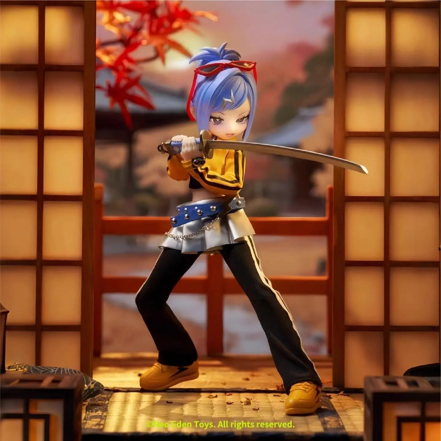 정품 이브 린나 더블 페이스 킬러 MJD 시리즈 블라인드 박스 귀여운 액션 피규어 컬렉션 데스크탑 장식 패션 트렌드 선물