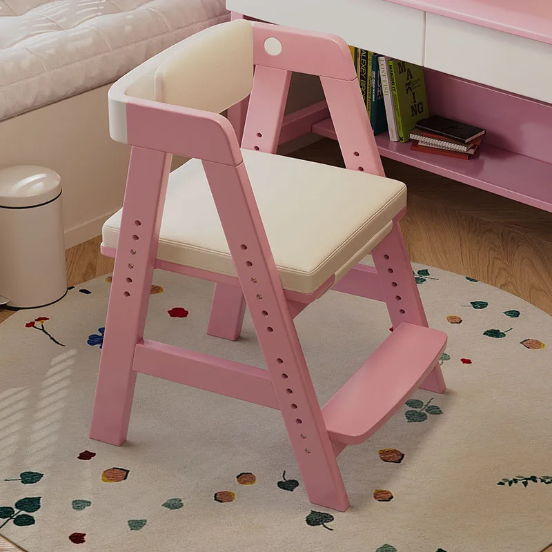 Children's Baby Lift Writing Learning Chair Solid Wood Environmental Protection Safety Kindergarten Stool