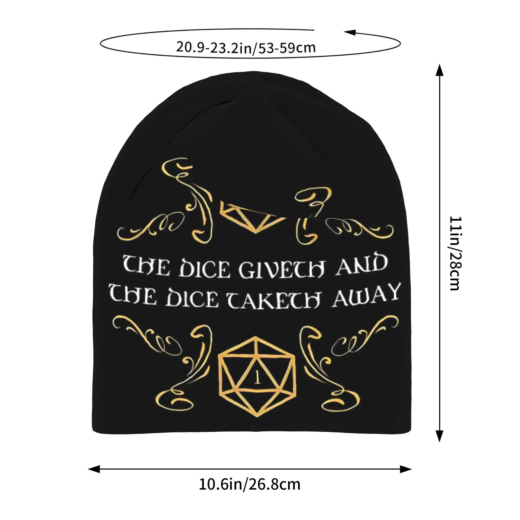 Autumn Styles Baldur Gate Unisex Thin Hat The Dice Giveth And Critical Fail Fall Cap Design Beanies Caps