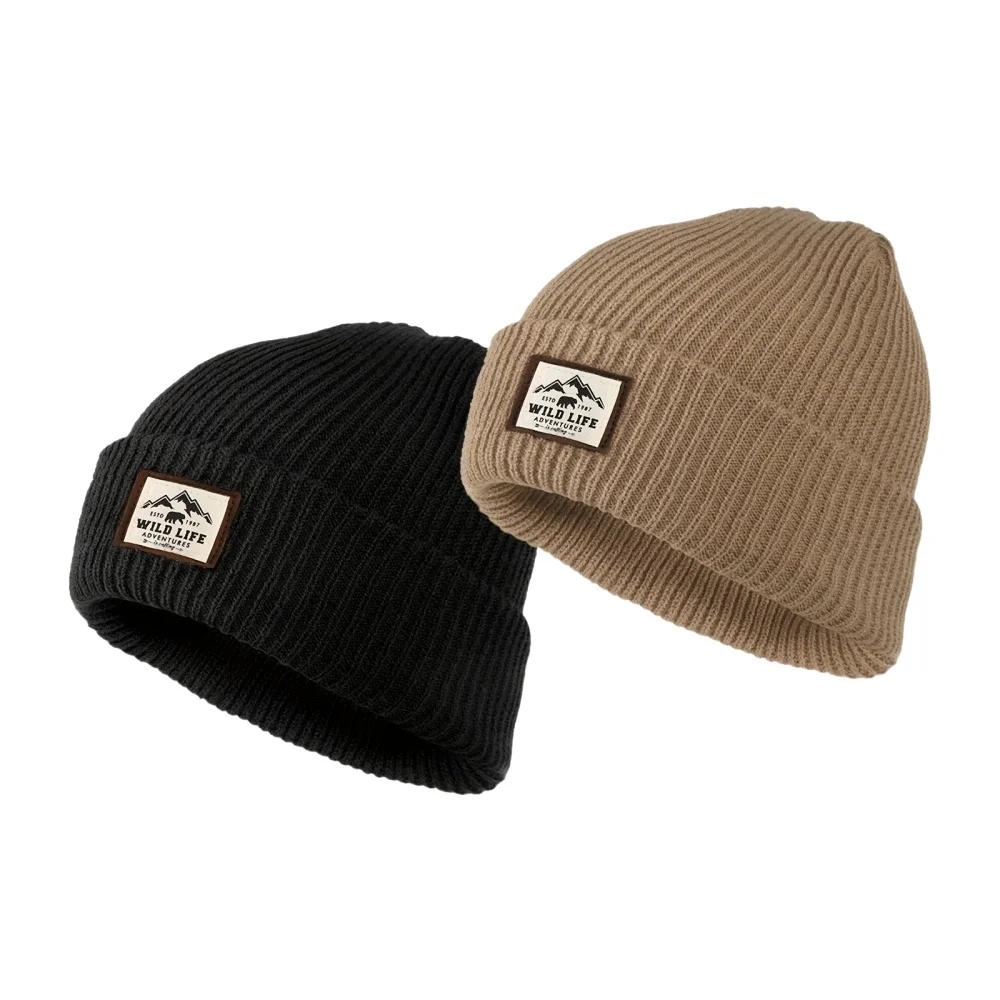 AliExpress WRELS 1/2pcs Winter Autumn Knitted Beanie Hat Soft Elastic Warm Cycling Skull Cap Windproof Men Women Hiking Camping Headcover