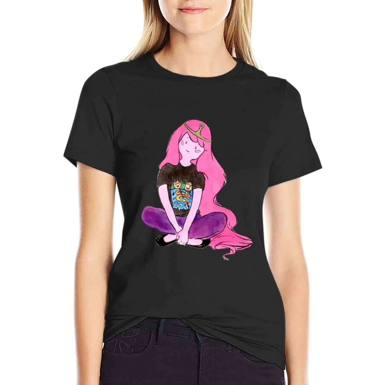 

Princess Bubblegum T-Shirt animal print tops Female clothing korean fashion Women's clothing