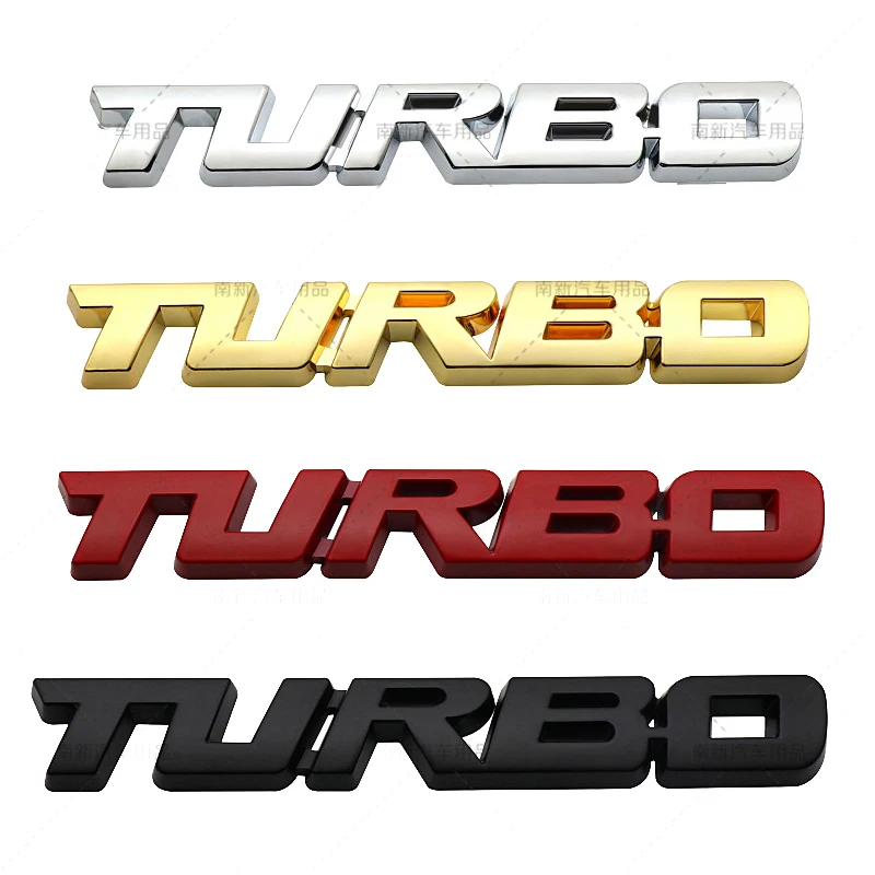 

Metal Car Styling TURBO Logo Decals Emblem Badge For Honda Toyota Jeep Kia Renault All Motorcycle Car Body Fender Side Stickers