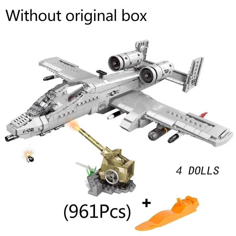 1713pcs Military The A10 F35 Fighter Building Blocks Thunderbolt II Warthog Fighter DIY WW2 Plane Brick Toys Gifts For Children