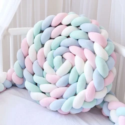 3M Baby Bed Bumper 4 Strands Knotted Braided Bumper crib bumper Cotton Knot Pillow Crib Protector baby decoration room