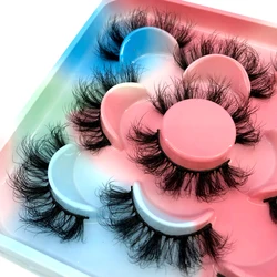 5 Pairs 3D Mink Lashes Natural Mink False Eyelashes Dramatic Volume Fake Eyelash Extension Faux Cils Wholesale Makeup Tools