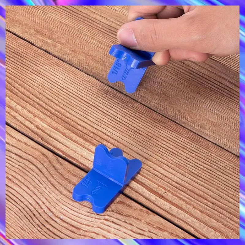 

L71A Прокладки для палубной доски, 4 шт., инструмент для прокладок для палубы из АБС-пластика, 4 толщины (1/16 дюйма, 1/8 дюйма, 3/16 дюйма, 1/4 дюйма), синие прокладки для палубы в ассортименте