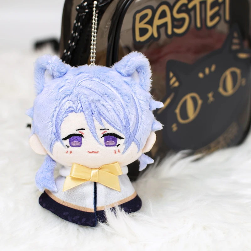 Genshin Impact Game Kamisato Ayato 12cm Sunny Doll Plush Keychain Ornament Toys Gift