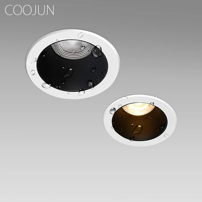 

COOJUN LED Waterproof IP65 Spotlight Round Embedded Anti-fog Moisture-proof Downlight For Kitchen Bathroom Balcony Indoor Light