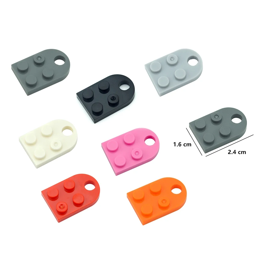 50Pcs Brick 3176 Modified Plate 3x2 With Hole Building Blocks Parts Heart Key Creative Model Assemble Compatible Educational Toy