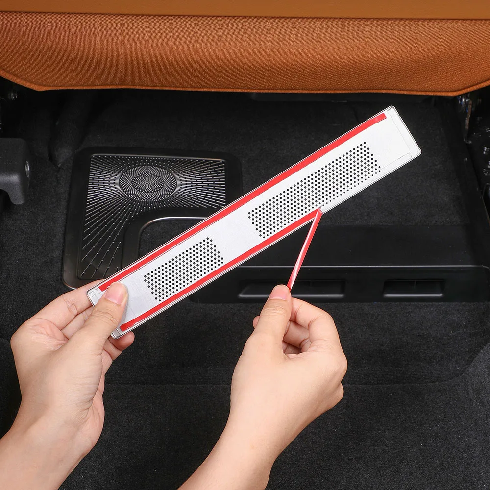 4 Pcs Underseat Ventilation Mask Automotive Modification Parts Fit For Li Lixiang i6 i8 Stainless Steel Dust Cover 5