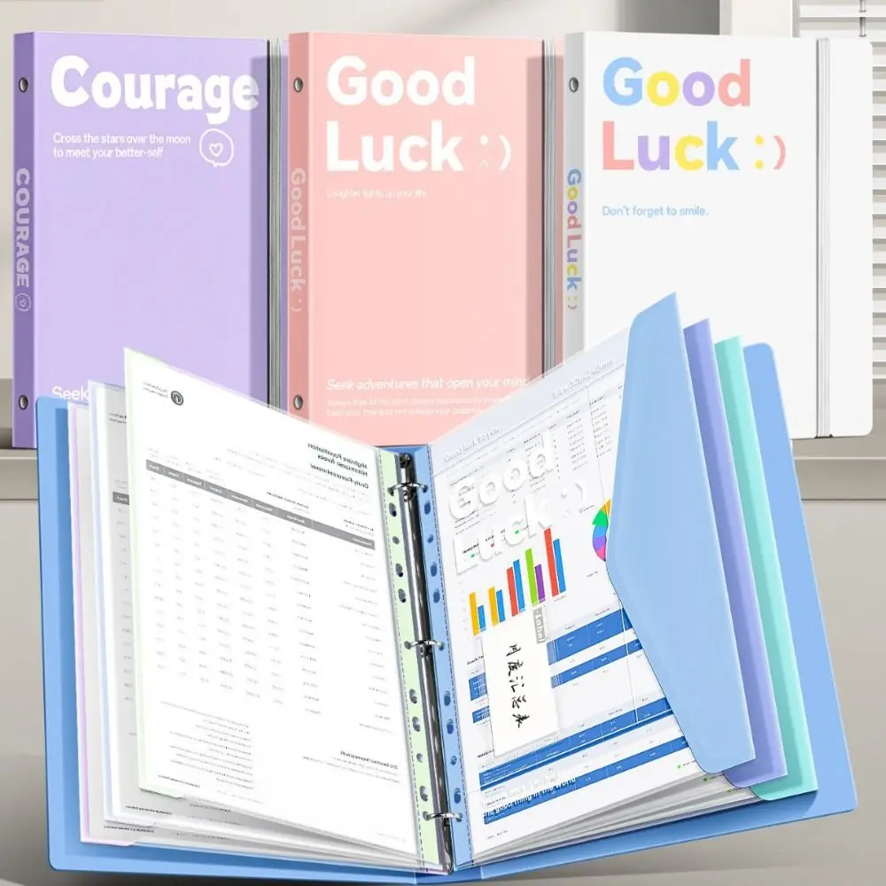 

New Loose Leaf A4 File Folder Detachable Transparent Data Book Students Stationery Office Storage Booklet Gift