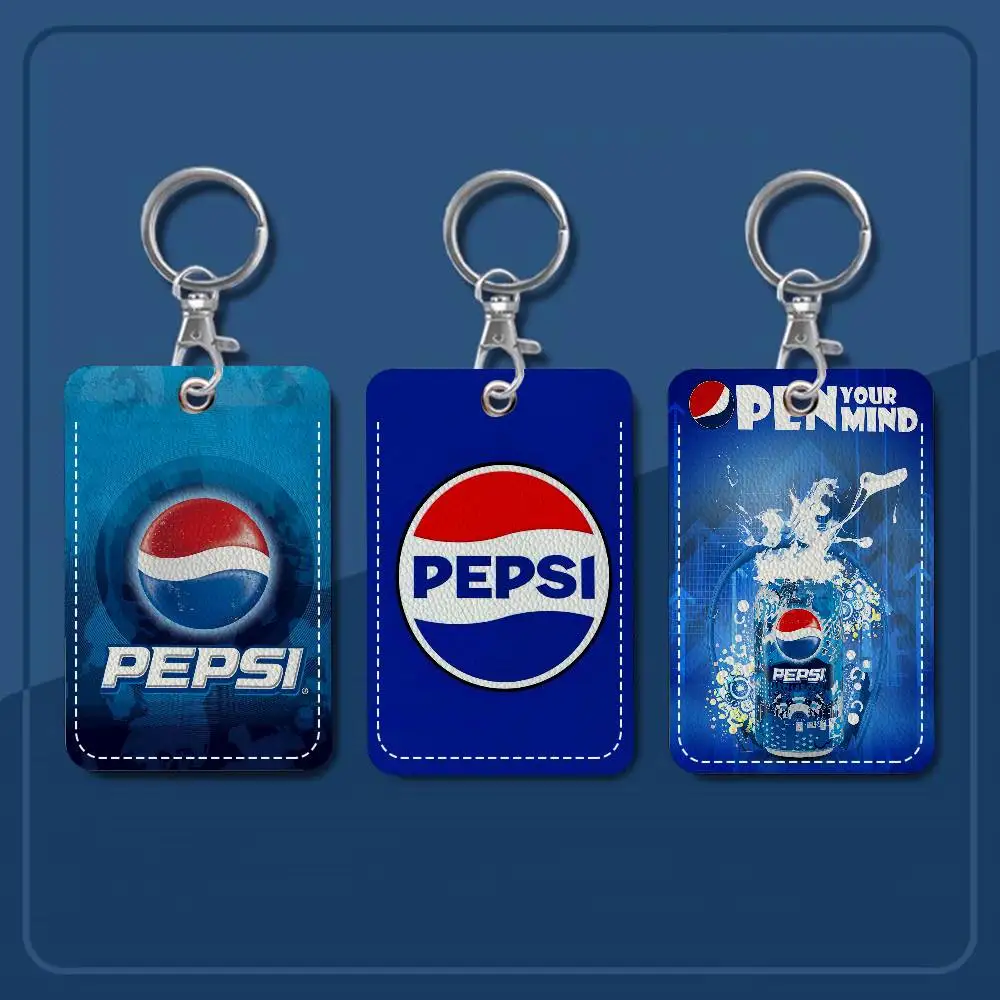 الصودا العلامة التجارية الفن P-Pepsis حامل بطاقة مناسبة للبنك الأعمال حامل بطاقة العمل بطاقة الهوية الائتمان شارة حقيبة حامل المفاتيح