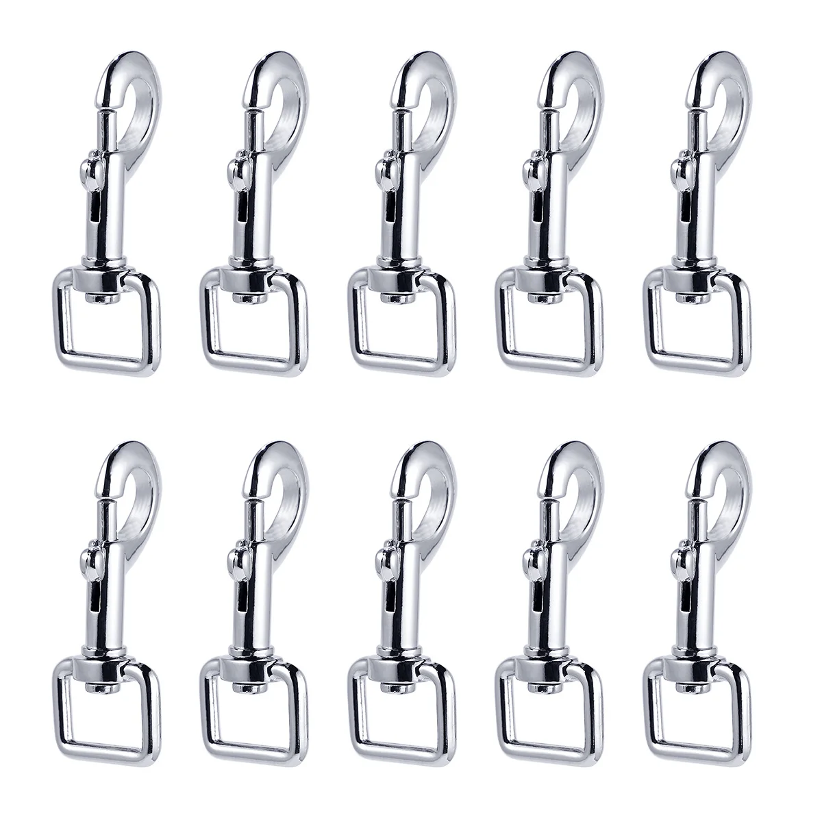 

10pcs Rotating Snap Hooks Metal Swivel Clips For Pet Leash Collar Dog Harness Keychain Bag Strap Luggage Bolt Snap Hook