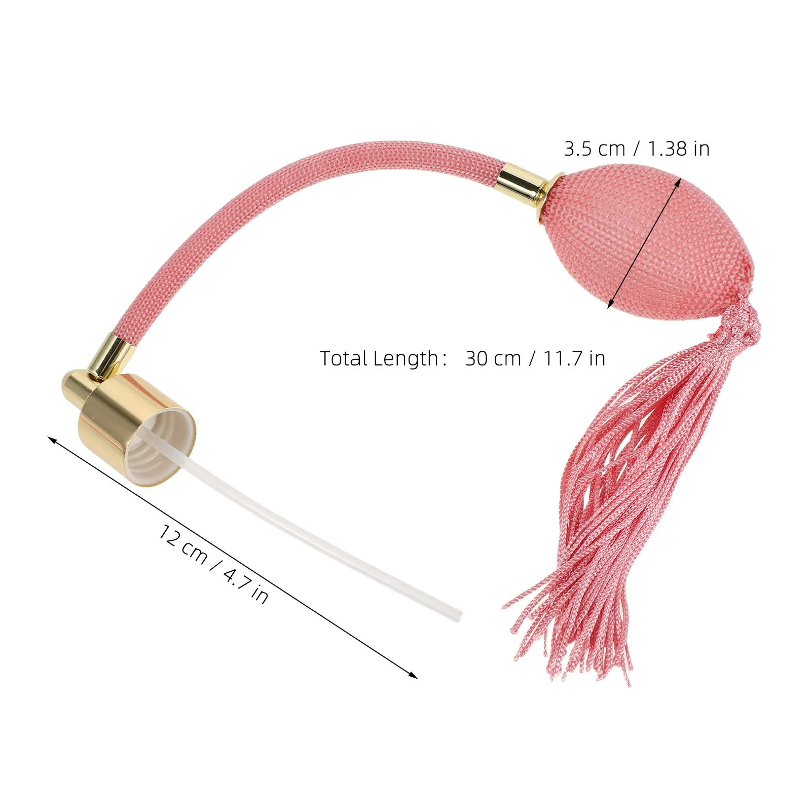 Rose Gold Airbag Atomizer Perfume Bulb Long Tube Spray Nozzle Fine Mist Spray Pump Perfume Bottle Atomizer Accessory