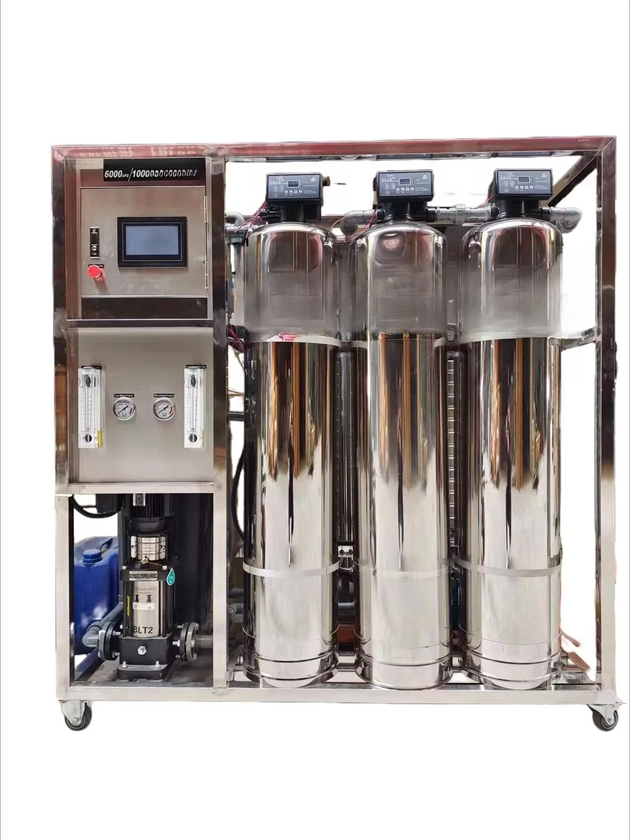 500LPH/3000GPD RO Purifier Factory 3000 GPD Water Filtration Reverse Osmosis System Sand Filter, Activated Carbon Filter