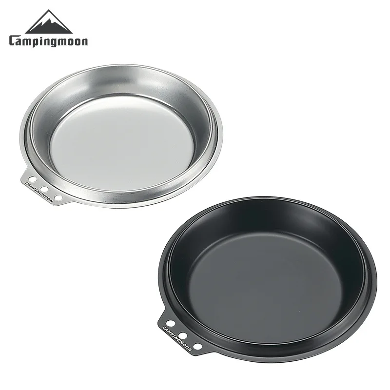 CAMPINGMOON S-SD Stainless Steel Deep Snow Bowl Lid Camping Dish Dipping Tray Thickened Stainless Steel Small Frying Pan - view 4