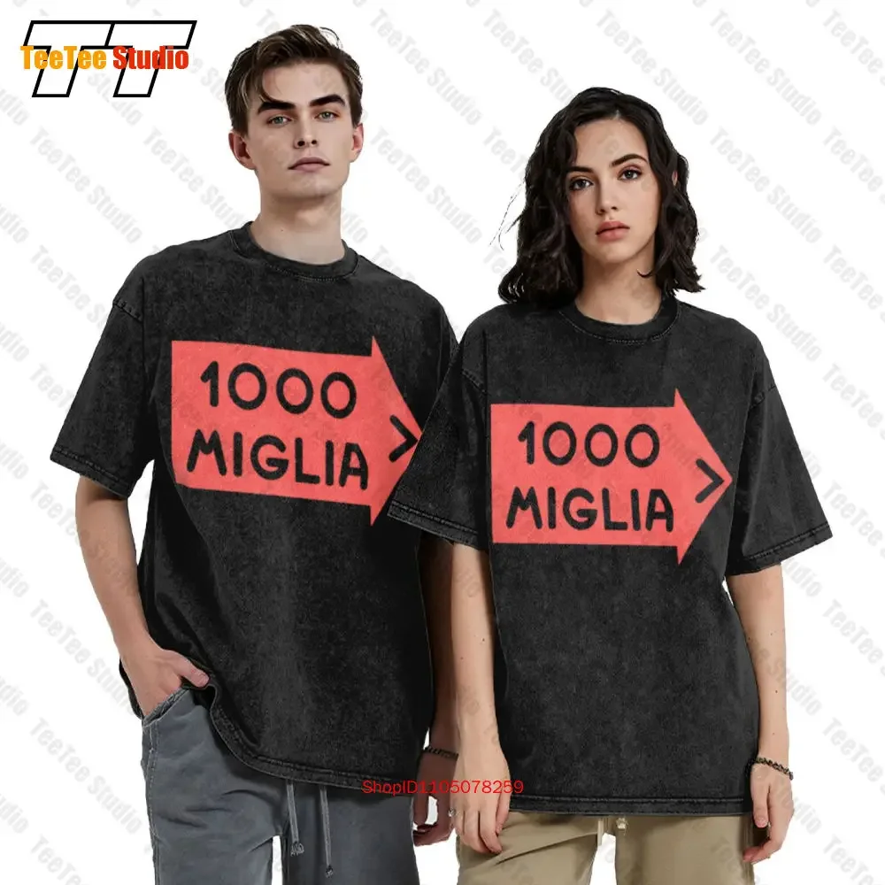 Italian Mille Miglia Rally Decal Vintage Oversized T-Shirt R742