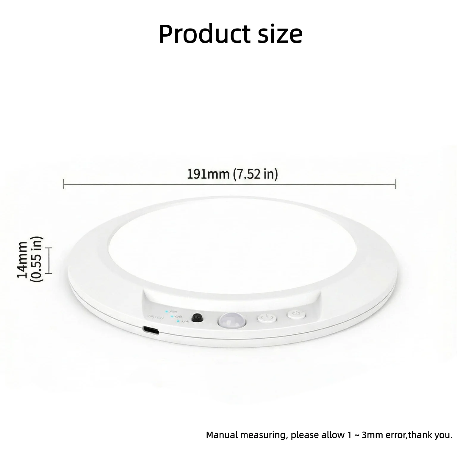 Obrázek 7: AITHEA LED hnutí senzor strop lehký USB type-c dobíjecí magnetický lampa bezdrátový zeď lampa daleký LED noc lehký pro pokoj