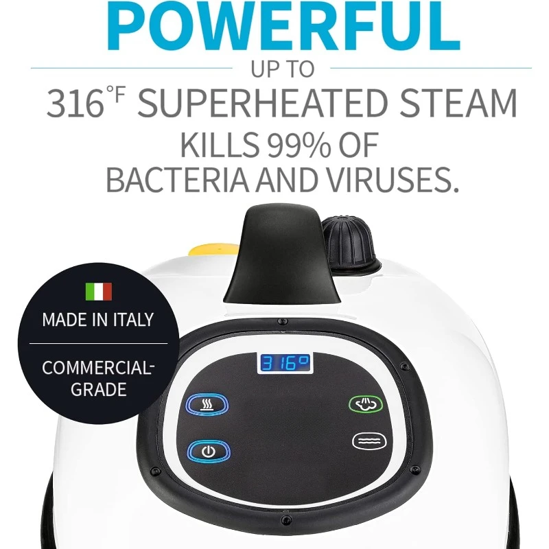 Tosca Steam Cleaner Commercial Steamer Made in Italy for High End Professional or Home Cleaning and Disinfection