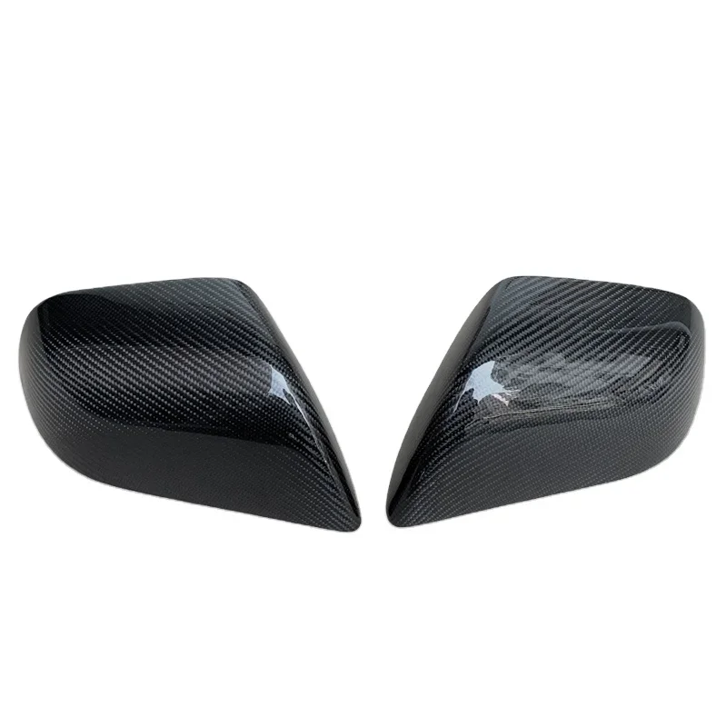 

carbon fibre FOR Tesla model3 rearview mirror cover Car appearance kit mirror shell Mirror hat Reversing side hat