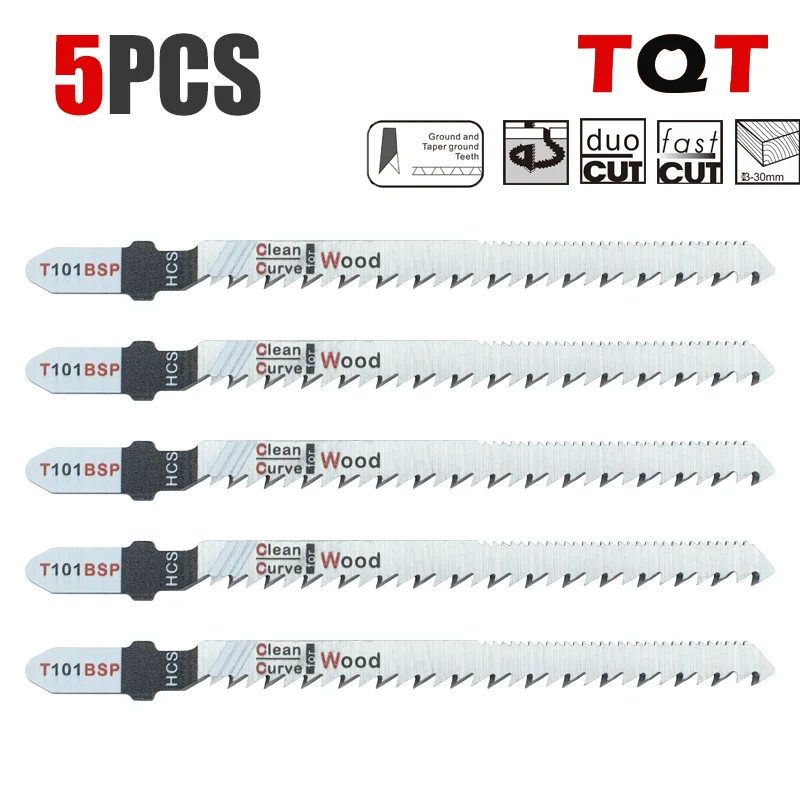 5-20Pcs Hcs Jigsaw Blades T144D-T244D T-Shank Assorted Saw Blade for Wood Plastic Fast Cutting Tools Clean for Wood