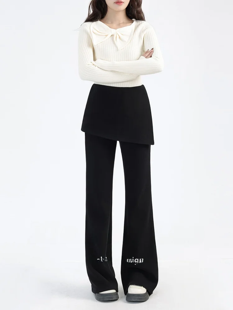 

Теплые зимние брюки-плиссе с эффектом двухслойности и микро-клешем, с подкладкой Bla Fce, для повседневной носки, с эффектом похудения