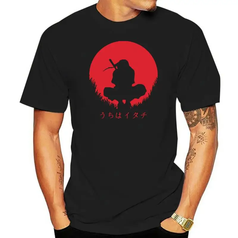 Itachi Uchiha Akatsuki T-Shirt Mens 2022 Fashion Short Sleeve O-Neck Cotton Print Your Own T Shirt