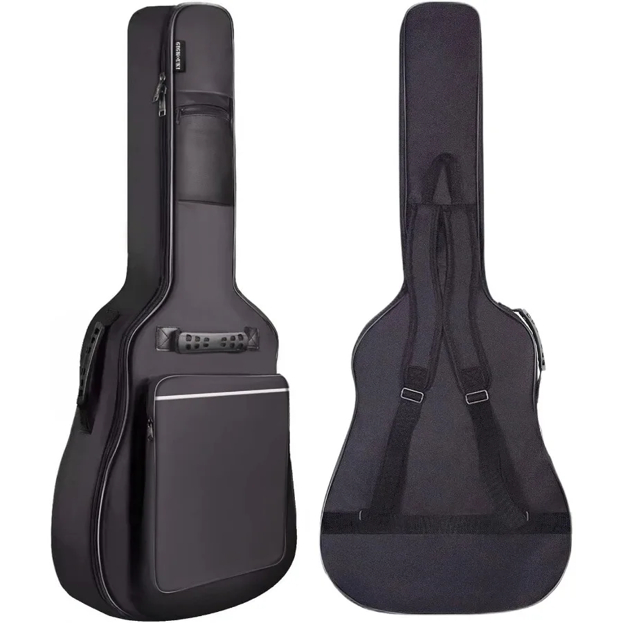 

GIGKOUKI 40 41 Inch Acoustic Guitar Case Soft 0.35 Padded Guitar Bag Waterproof Guitar Gig Bag Classical with Back Hanger Loop