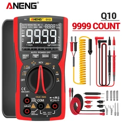 ANENG Q10 9999 zliczeń cyfrowy profesjonalny multimetr True RMS woltomierz amperomierz elektryczny Ohm Hz tester diod dla elektryka