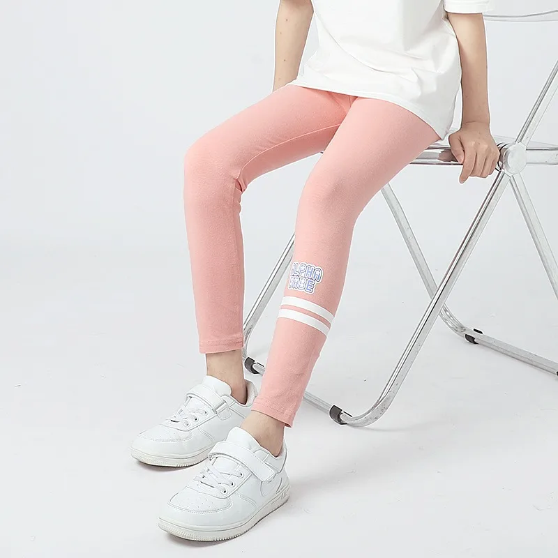 

Korean Style Girls Leggings Breathable Mosquito Repellent Stretchy Base Layer Pants for Big Kids Sports Daily Wear