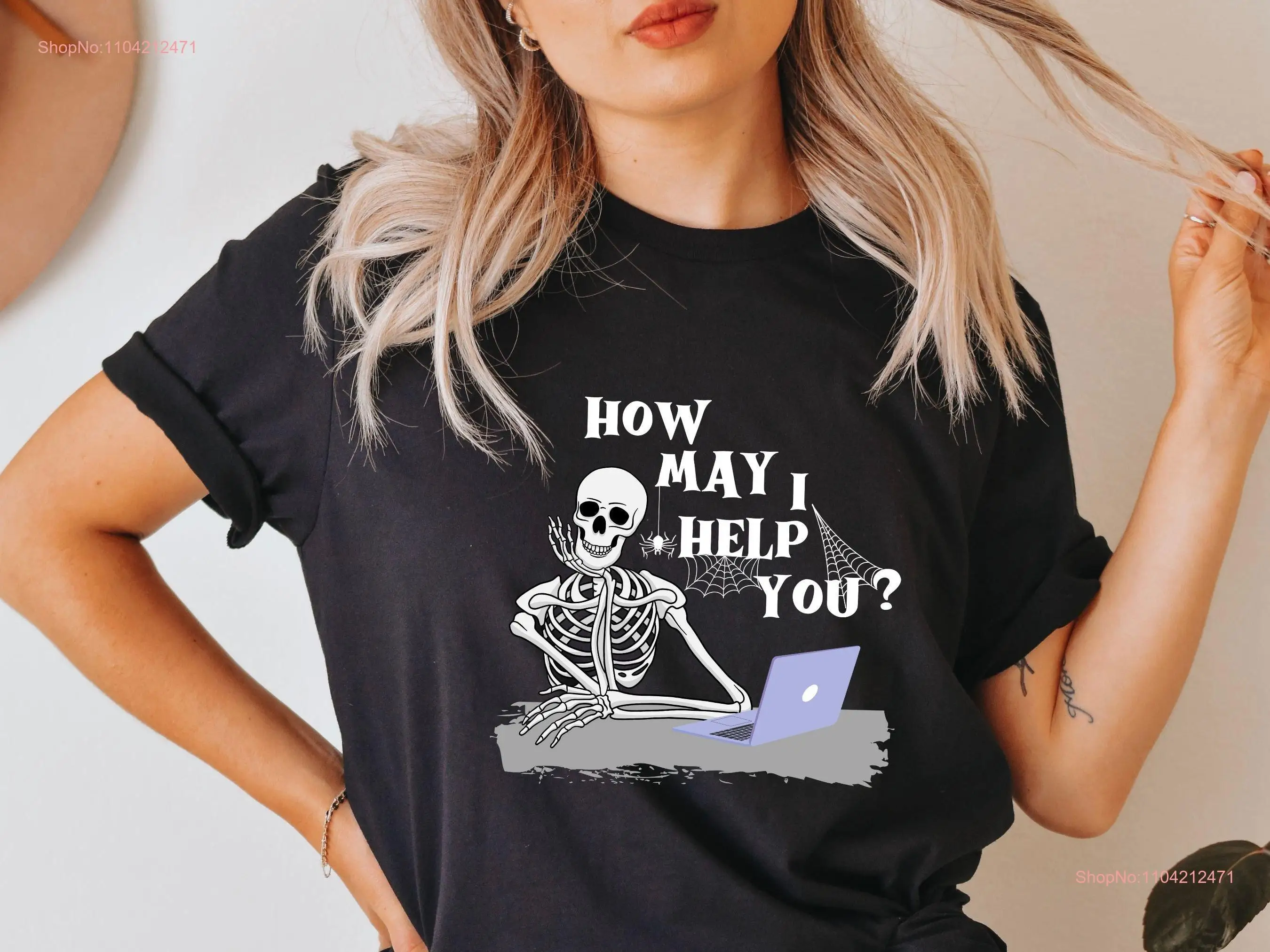 Receptionist halloween shirt office secretary tee funny spooky season T school long or short sleeves