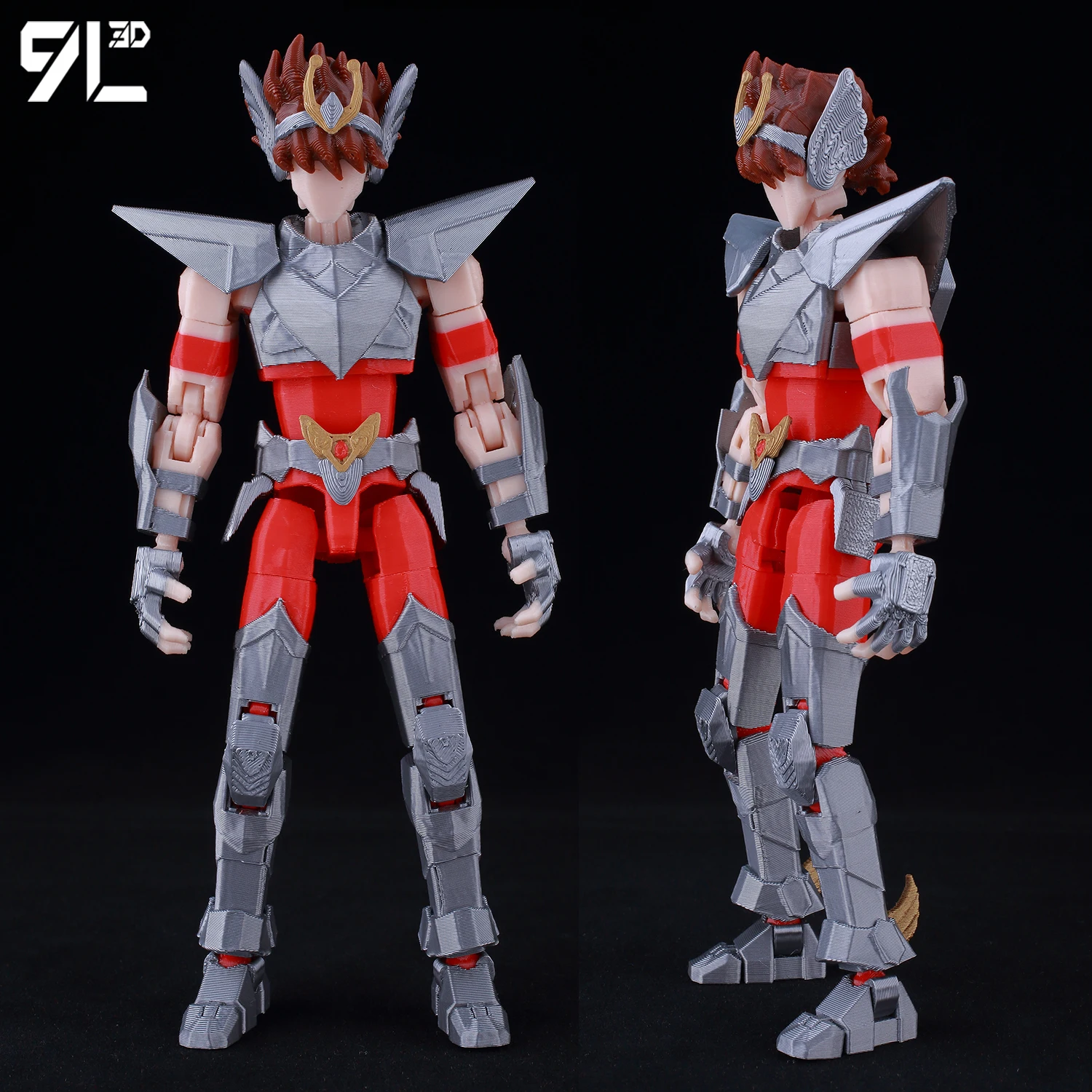 9L3D مطبوعة متعددة المفاصل مفصلية الدمية 13 لاكي تيتان 13 سانت سيا بيغاسوس النيزك قبضة القماش البرونزي انفجار أنيمي الشكل #1