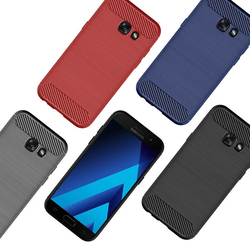 삼성 갤럭시 A5 2017 케이스 실리콘 TPU 범퍼 충격 방지 탄소 커버 삼성 갤럭시 A5 2017 A5200 A520F 케이스