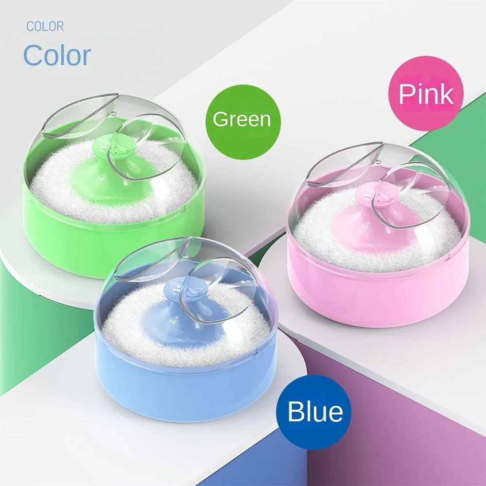 With Container Case Baby Powder Puff Cotton Wool Blue Green Pink Empty Loose Powder Box Baby Body Cosmetic Puff