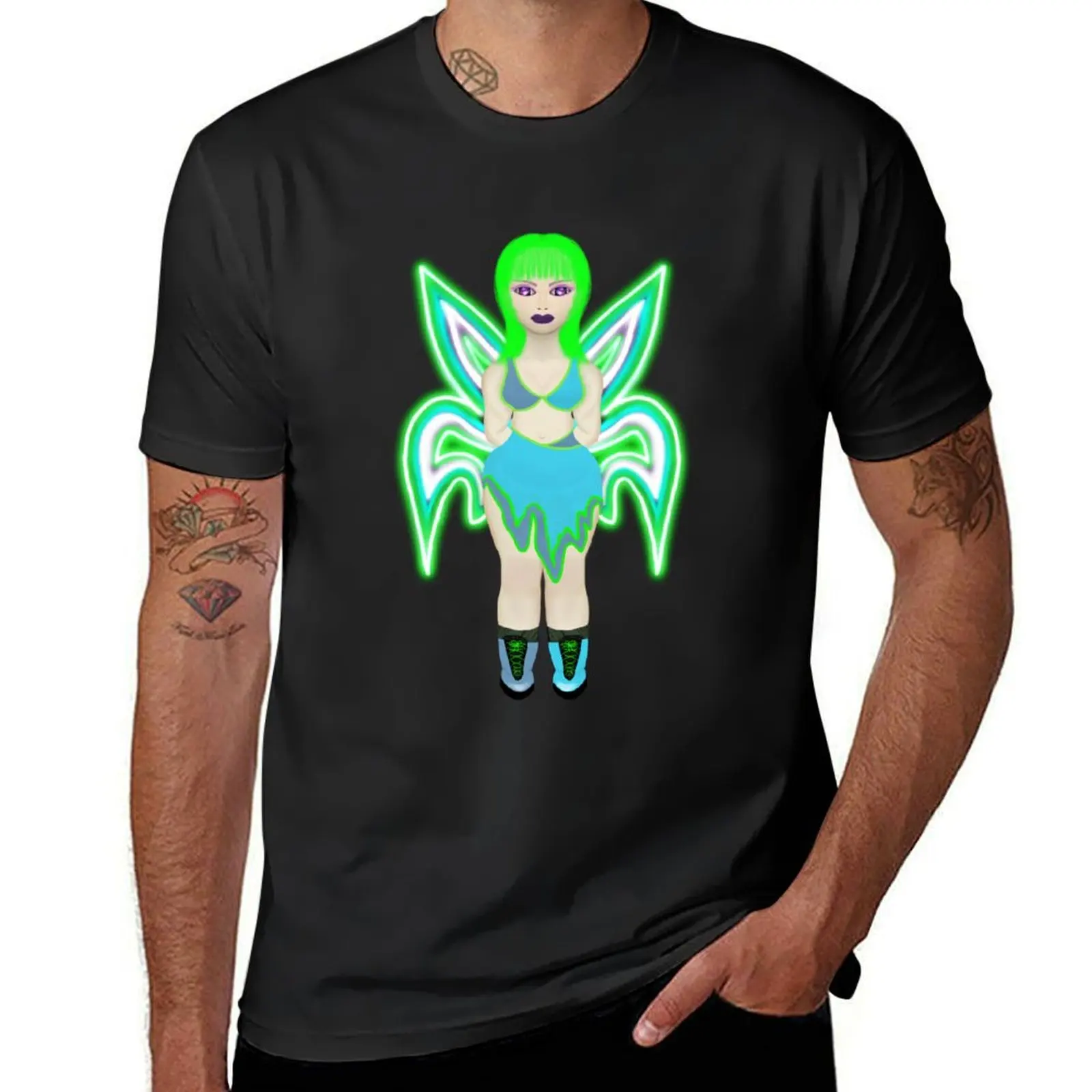 

Cute Thick Faerie T-Shirt graphics anime clothes Short sleeve tee cute clothes Men's t-shirts