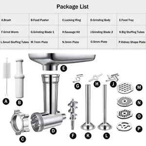 Tệp đính kèm thịt hỗ trợ nhà bếp, người lái thịt bằng kim loại cho tất cả nhà bếp, máy trộn đứng 8 Viện trợ nhà bếp chai bán hàng chính - №4