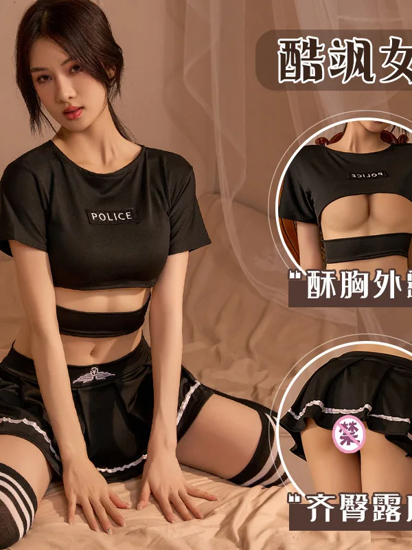 Sexy New Fashion Romantic Underwear Allure Role Mature Charm Elegant Gentle Play Student Uniform Cosplay Stage Skirt Set 8FVL