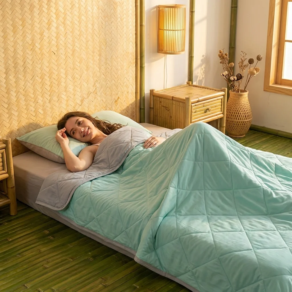 Soft Breathable Thin Ice Silk Blanket, Cool Comfort Bedding for Summer, Great Choice for Warm Bedrooms and Resting Time