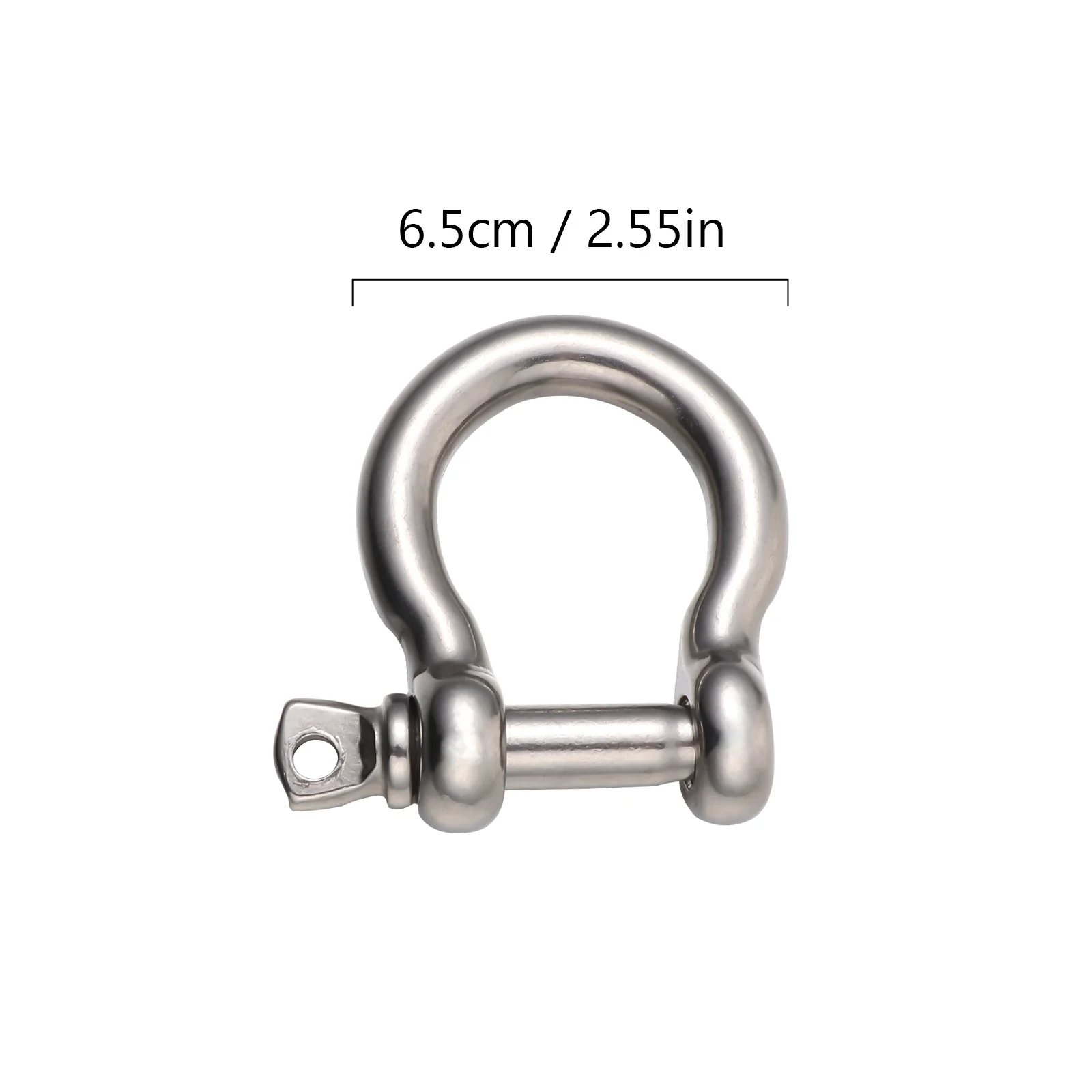 4 Pcs Bow Buckle D-Shackle Mirror Hook Lifeline Horseshoe D-Ring Lifting Shackles Stainless Steel Lock Metal Hose Pipe