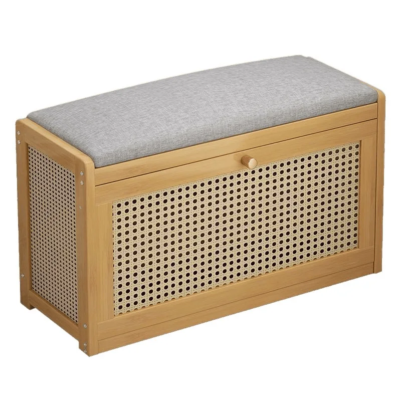 Пластиковый табурет для пеленания обуви из ротанга, встроенный шкаф для обуви у двери дома, простой