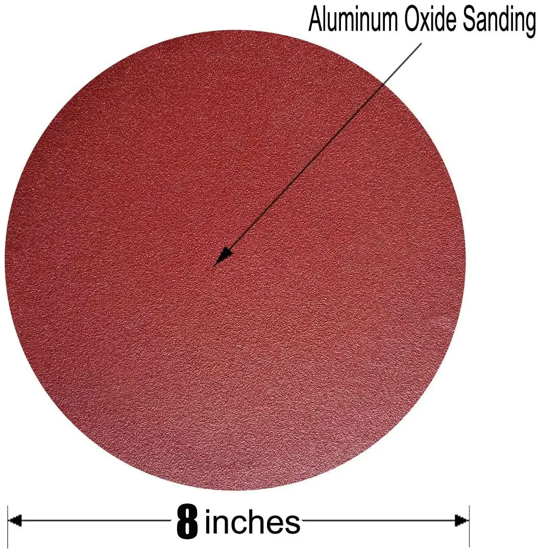 30 PCS 8 Inch Aluminum Oxide Sanding Disc PSA Self Stick Sandpaper Assorted Grit 60/80/120/150/180/240 for Polishing Wood Metal