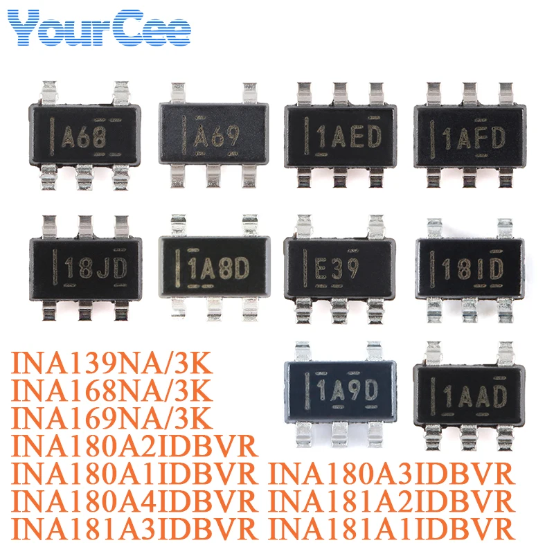 10PCS/5PCS INA180A1IDBVR INA180A4IDBVR INA181A3IDBVR INA180A2IDBVR INA139NA INA180 INA181 SOT-23 Current Sensing Amplifier Chip