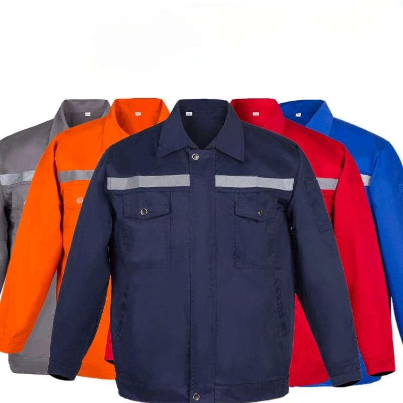 Durable Automotive Workwear for Men with Shoulder Patchwork, Perfect for Factory and Workshop Work Clothes Welding Clothes