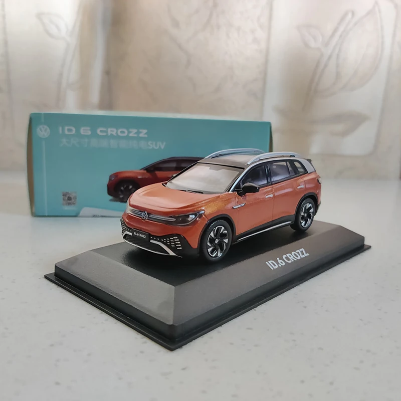 Diecast 1:43 scala ID.6 ID6 crzz SUV New Energy lega modello di auto giocattoli ornamento del veicolo