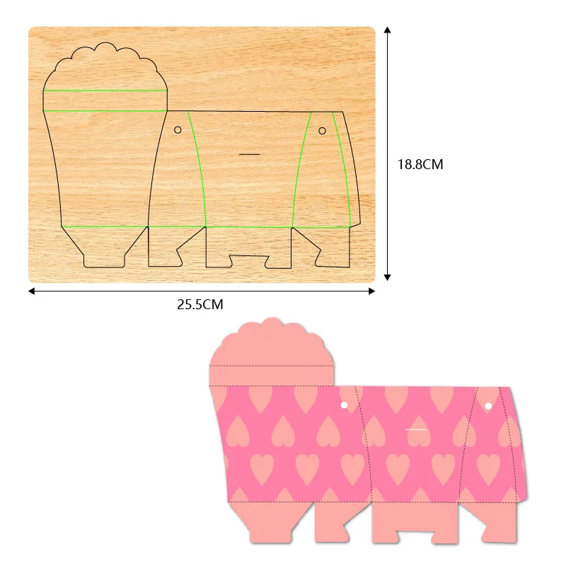 Box Wooden Cutting Mold Suitable for Die-Cutting Machines, ZYC-445